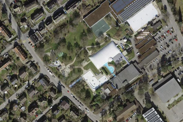 Luftbild des Kartenstandorts von KSS Freizeitpark Schaffhausen in Schaffhausen