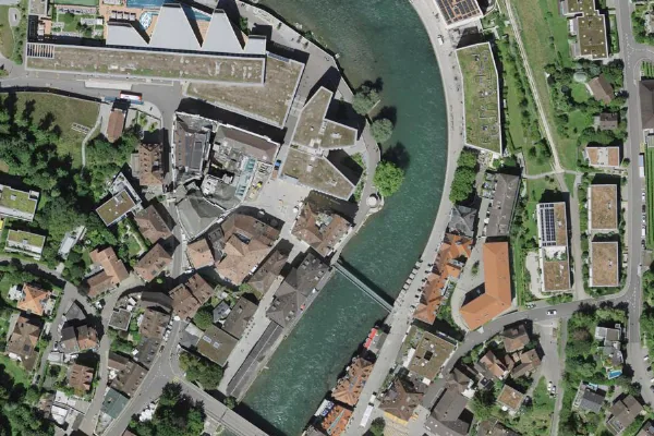 Luftbild des Kartenstandorts von Bad zum Raben in Baden