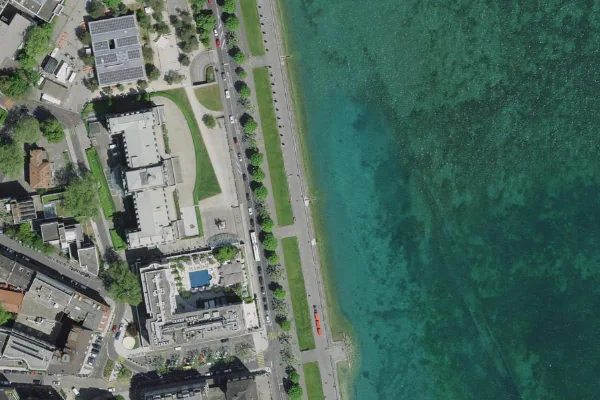 Luftbild des Kartenstandorts von Plage du Quai-Wilson in Genève