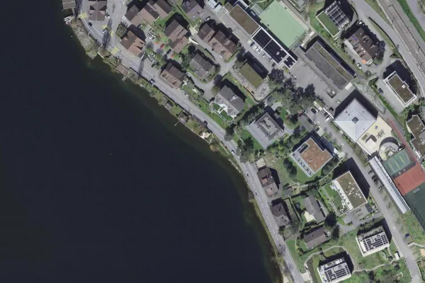 Luftbild des Kartenstandorts von Badestelle in Walchwil in Walchwil