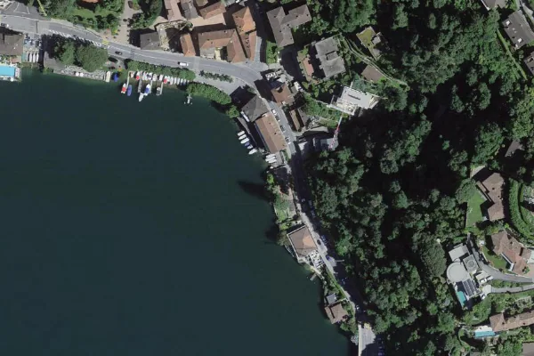 Luftbild des Kartenstandorts von Badestelle in Lugano in Lugano