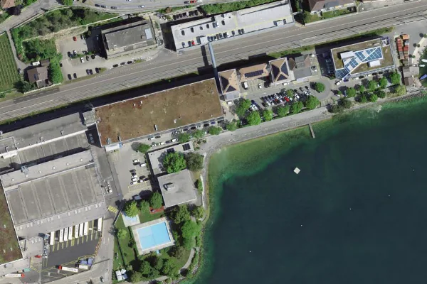 Luftbild des Kartenstandorts von Sauna Finnika in Neuchâtel