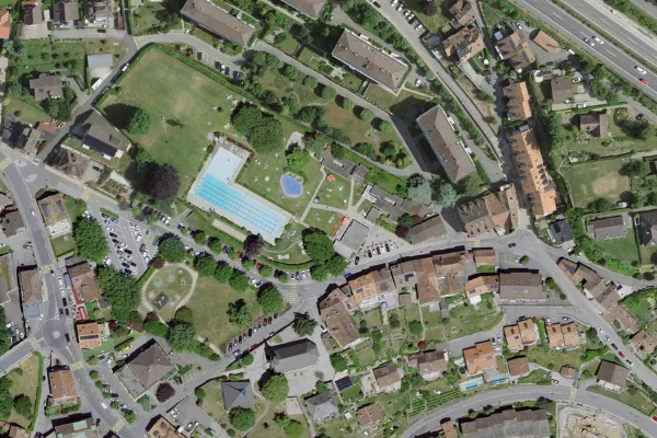 Luftbild des Kartenstandorts von Piscine de Chexbres in Chexbres