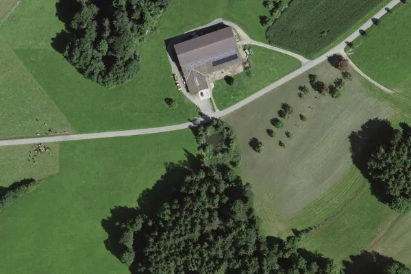 Luftbild des Kartenstandorts von Fusswaschstelle in Wuppenau