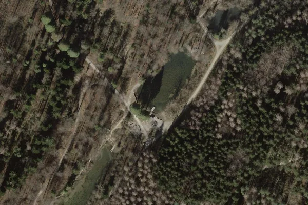Luftbild des Kartenstandorts von Walcheweiher in Winterthur