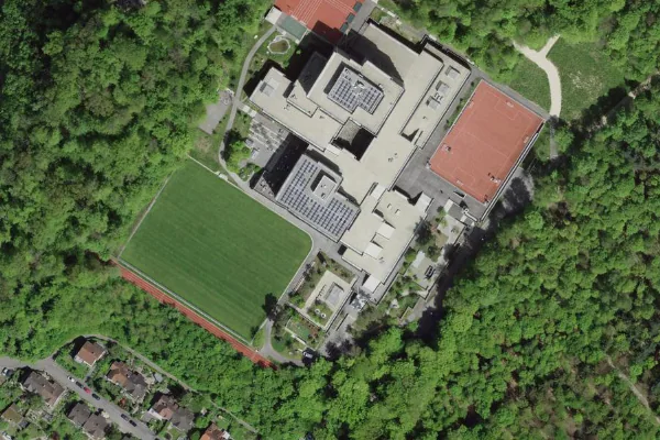Luftbild des Kartenstandorts von Schwimmbad in Olten in Olten