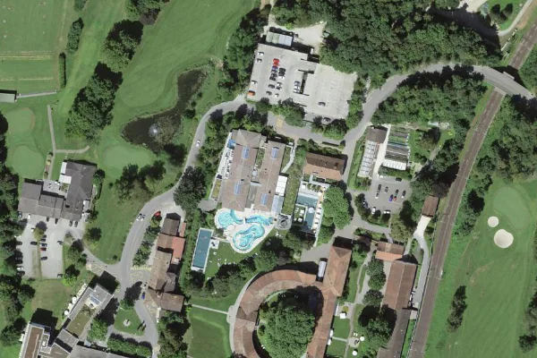 Luftbild des Kartenstandorts von Thermalbad Schinznach Bad in Brugg