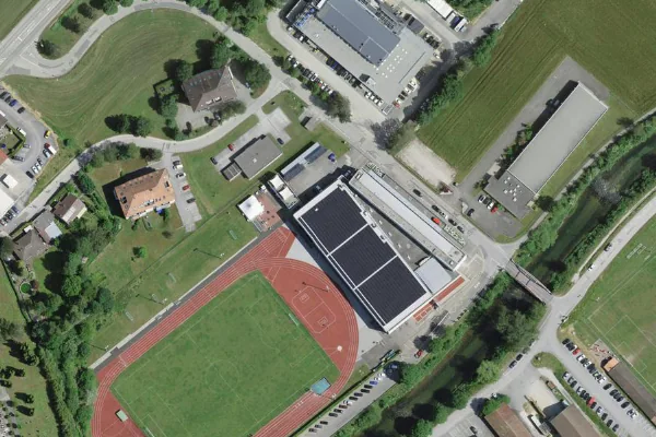 Luftbild des Kartenstandorts von Centre Sportif du Val-de-Travers in Val-de-Travers