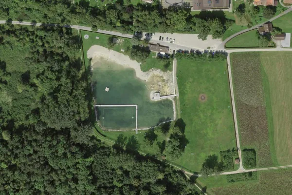 Luftbild des Kartenstandorts von Frankrichli in Pfyn