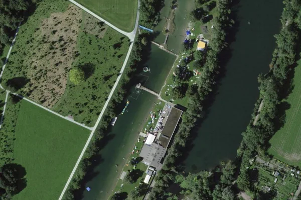 Luftbild des Kartenstandorts von Strandbad Diepoldsau in Diepoldsau