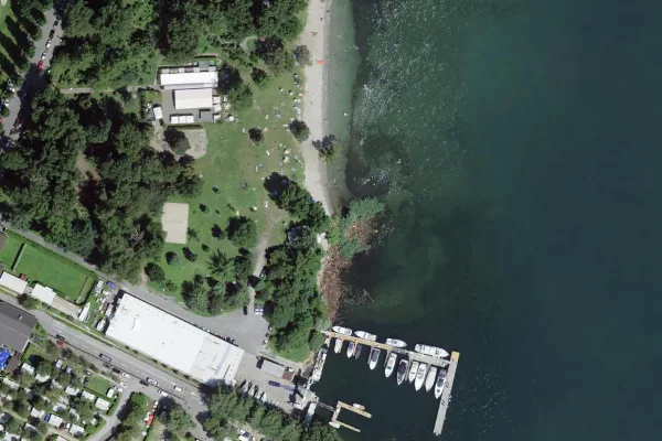 Luftbild des Kartenstandorts von Bagno pubblico in Locarno