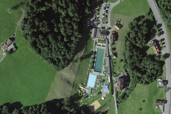 Luftbild des Kartenstandorts von Freibad Teufen in Teufen (AR)