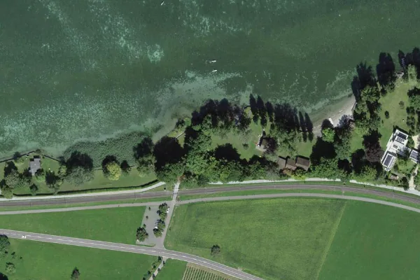 Luftbild des Kartenstandorts von Arenenberger Badi in Ermatingen