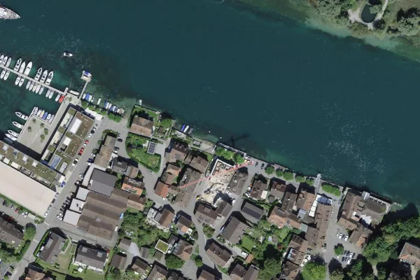 Luftbild des Kartenstandorts von Schwimmbad in Thurgau in Thurgau