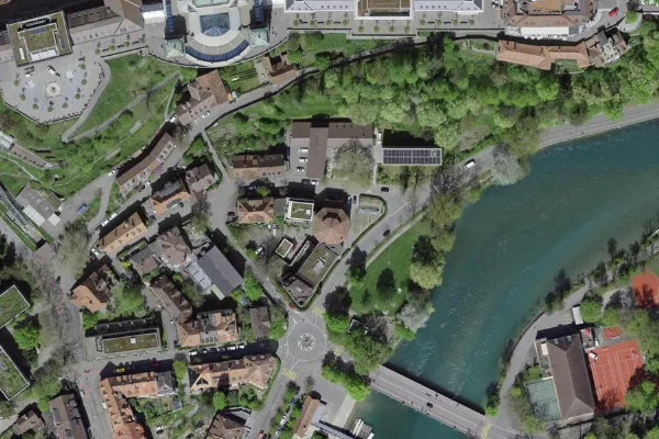 Luftbild des Kartenstandorts von Hammam & Spa Oktogon in Bern