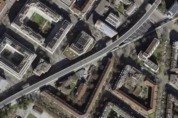 Luftbild des Kartenstandorts von Keen in Zürich