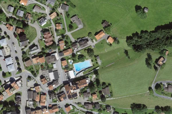 Luftbild des Kartenstandorts von Schwimmbad Rehetobel in Rehetobel
