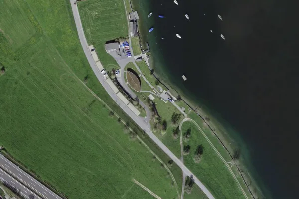 Luftbild des Kartenstandorts von Strandbad Staldenmatt in Immensee