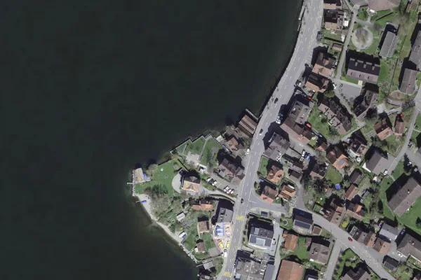 Luftbild des Kartenstandorts von Strandbad in Zug in Zug