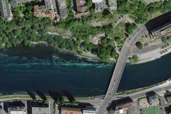 Luftbild des Kartenstandorts von Ponton in Genève