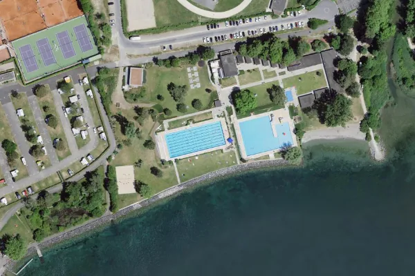 Luftbild des Kartenstandorts von Piscine du Parc in Morges
