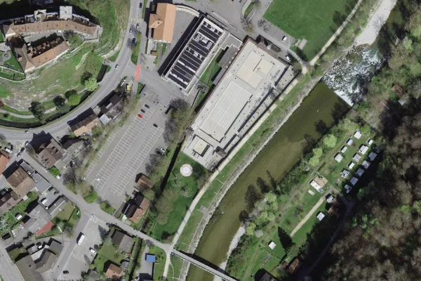 Luftbild des Kartenstandorts von Freibad Burgdorf in Burgdorf