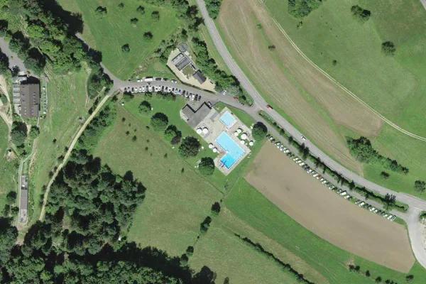 Luftbild des Kartenstandorts von Schwimmbad Buus in Buus