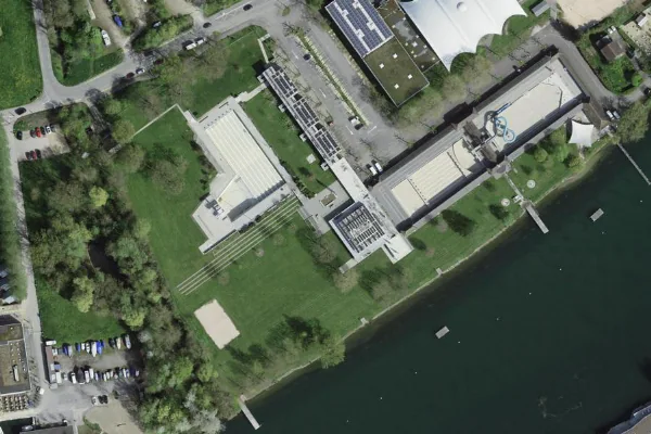 Luftbild des Kartenstandorts von Badi Solothurn in Solothurn