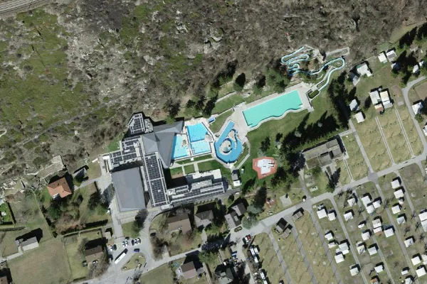 Luftbild des Kartenstandorts von Thermalbad Brigerbad in Brig-Glis
