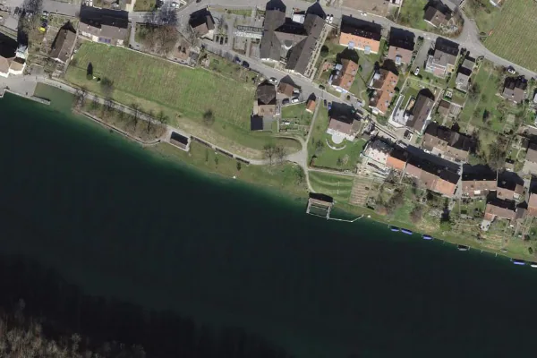 Luftbild des Kartenstandorts von Rheinbadi Eglisau in Eglisau