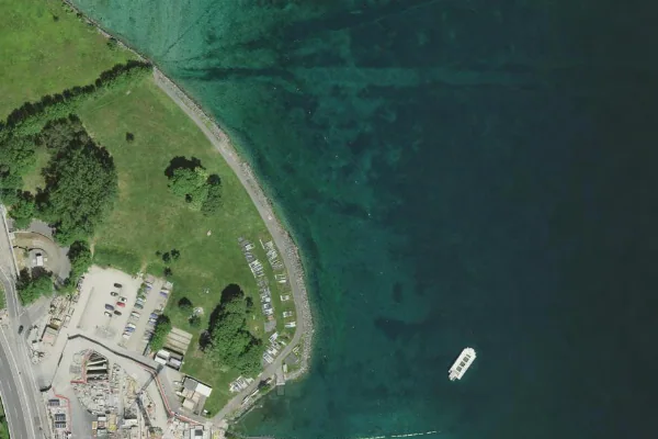 Luftbild des Kartenstandorts von Plage du Vengeron in Bellevue