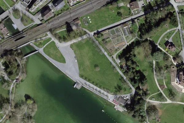 Luftbild des Kartenstandorts von Seebad Hirsgarten in Cham