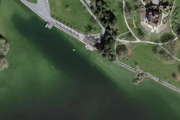 Luftbild des Kartenstandorts von Hirsgartenbad in Cham
