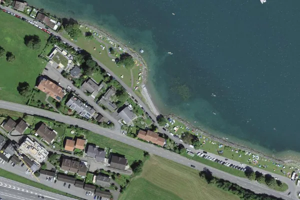 Luftbild des Kartenstandorts von Badestelle in Buochs in Buochs