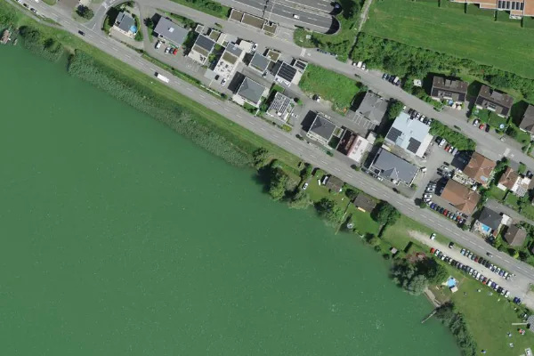 Luftbild des Kartenstandorts von Badestelle in Eich in Eich