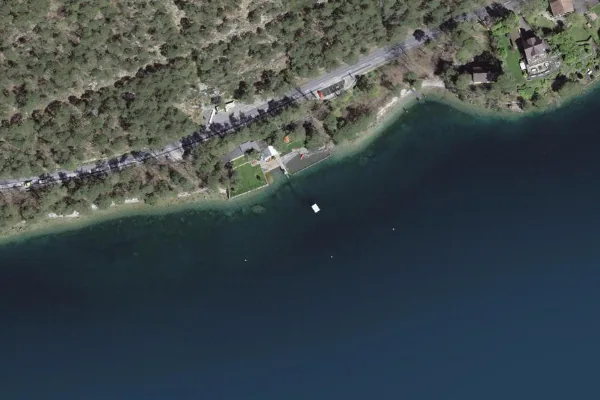 Luftbild des Kartenstandorts von Strandbad Kindli in Gersau