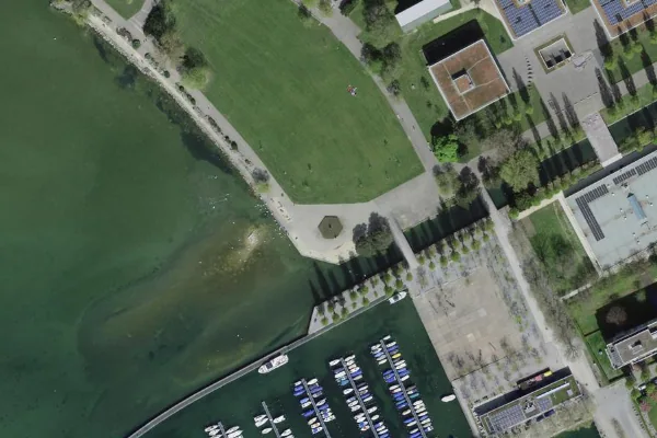 Luftbild des Kartenstandorts von Beachtown in Biel/Bienne