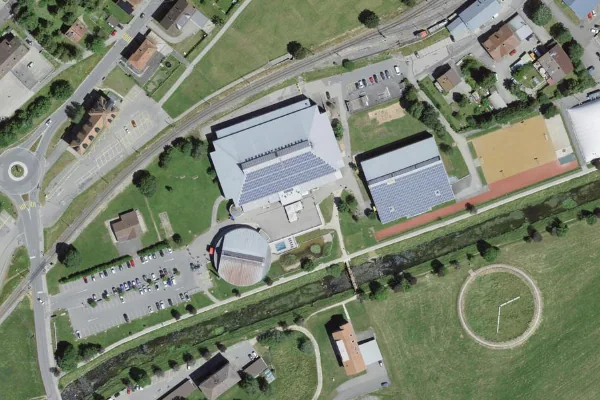 Luftbild des Kartenstandorts von Centre Sportif Vallée de Joux in Le Sentier