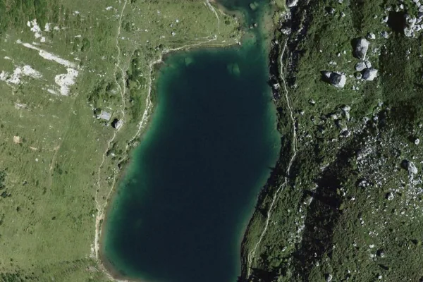 Luftbild des Kartenstandorts von Partnunsee in Luzein