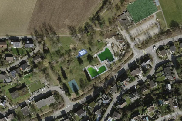 Luftbild des Kartenstandorts von Schwimmbad Niderwis in Elsau-Räterschen