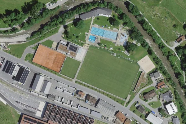 Luftbild des Kartenstandorts von Sportanlage Schaies in Appenzell