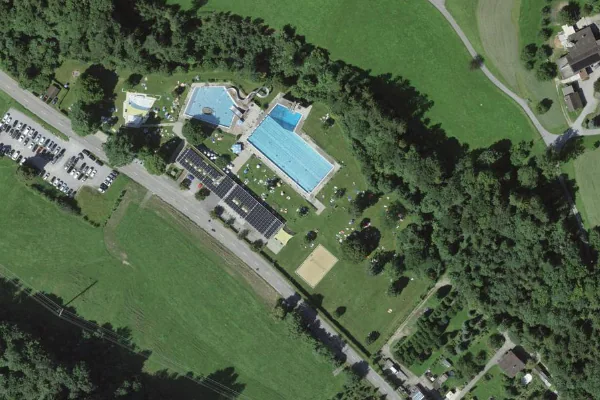 Luftbild des Kartenstandorts von Badi Böden in Flawil