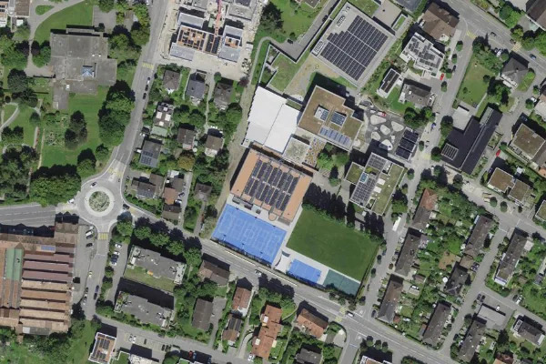 Luftbild des Kartenstandorts von Schwimmbad in Kreuzlingen in Kreuzlingen