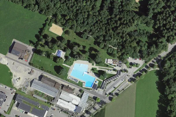 Luftbild des Kartenstandorts von Freibad Aadorf in Aadorf