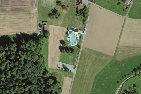 Luftbild des Kartenstandorts von Schwimmbad Hofmatt in Dürrenäsch