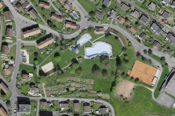 Luftbild des Kartenstandorts von Piscine Municipale in Moutier