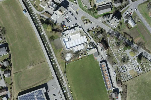 Luftbild des Kartenstandorts von Gschina in Brig-Glis