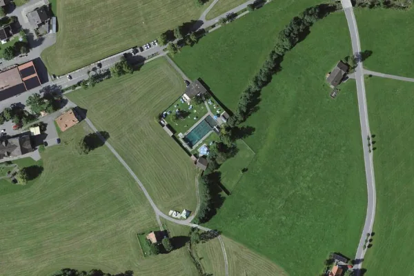 Luftbild des Kartenstandorts von Gaiser Badi in Gais