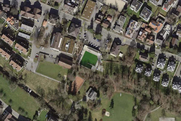 Luftbild des Kartenstandorts von Dorfbadi Uster in Uster