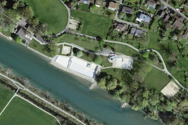 Luftbild des Kartenstandorts von Muribad in Muri bei Bern